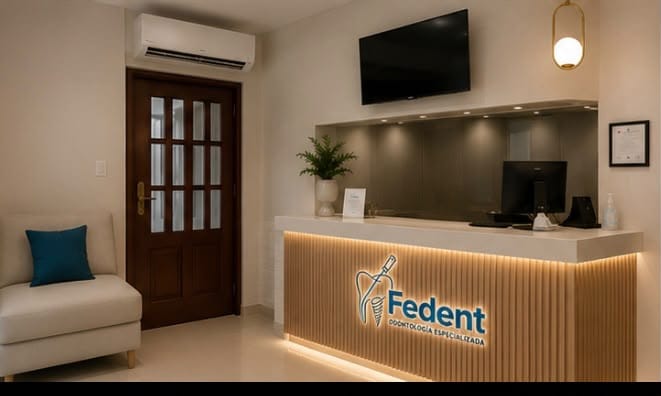 Recepción principal de Fedent Odontología